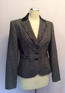 Gerry Weber Brown Wool Blend Jacket Size 10 - Whispers Dress Agency - Sold - 1