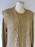 WINDSMOOR GOLD SPARKLE LONG SLEEVE JUMPER & MATCHING LONG SLEEVELESS CARDIGAN SIZE L - Whispers Dress Agency - Womens Knitwear - 2