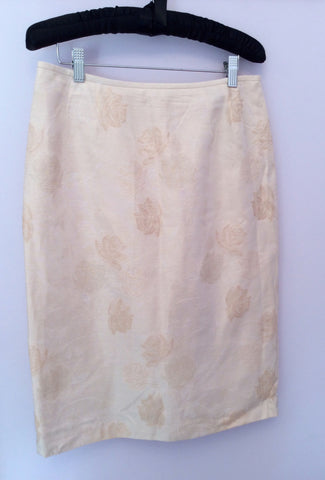 KASPER PALE PEACH FLORAL PRINT KNEE LENGTH SKIRT SUIT SIZE 12 - Whispers Dress Agency - Womens Suits & Tailoring - 5