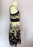 Monsoon Black & White Linen Blend Dress Size 12 - Whispers Dress Agency - Womens Dresses - 2