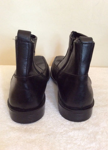 Brand New Bond Street Black Leather Ankle Boots Size 10 / 44.5 - Whispers Dress Agency - Mens Boots - 4