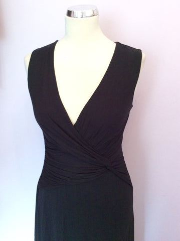Phase Eight Black V Neckline Twist Maxi Dress Size 10 - Whispers Dress Agency - Sold - 2
