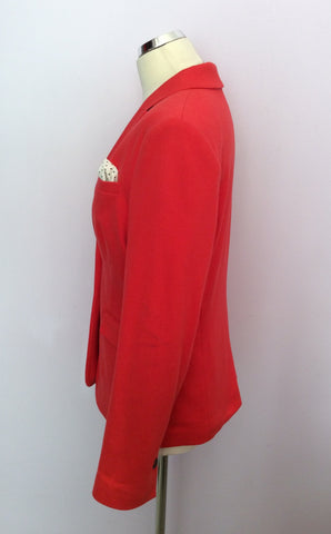 OUI CORAL COTTON BLEND JACKET SIZE 14 - Whispers Dress Agency - Womens Coats & Jackets - 2
