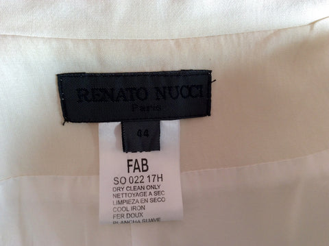 Renatto Nucci Ivory Silk Jacket Size 44 UK 12 - Whispers Dress Agency - Womens Coats & Jackets - 4