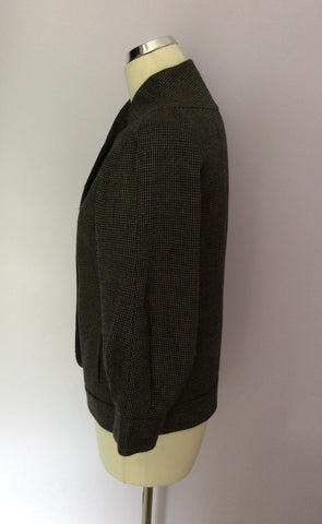 JAEGER BLACK & BROWN CHECK WOOL JACKET SIZE 8 - Whispers Dress Agency - Womens Suits & Tailoring - 2