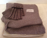 Brand New Made In Italy Light Brown Cashmere & Wool Scarf - Whispers Dress Agency - Womens Scarves & Wraps - 3