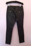 New Jennyfer Black Faux Leather Zip Leg Trousers Size 40 UK 10 - Whispers Dress Agency - Womens Trousers - 2