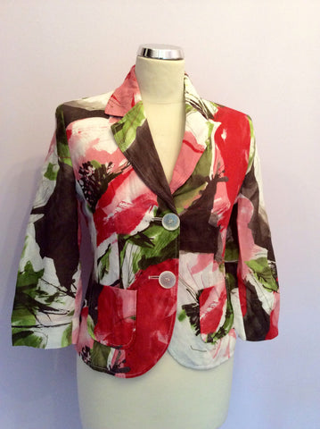 Gerry Weber Floral Print Cotton Jacket Size 10 - Whispers Dress Agency - Womens Coats & Jackets - 1