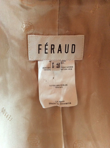 Feraud Beige Virgin Wool Jacket Size 14 - Whispers Dress Agency - Womens Suits & Tailoring - 4