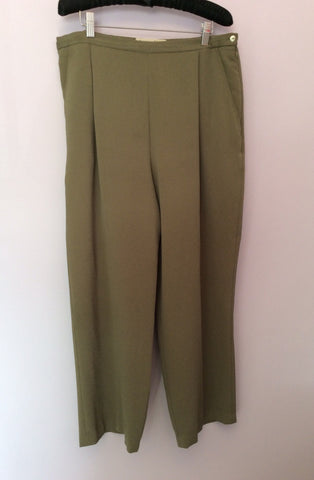 Jacques Vert Olive Green Long Jacket, Blouse & Trouser Suit Size 16 - Whispers Dress Agency - Sold - 3