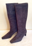 Dark Grey Stretch Knee High Boots Size 5/38 - Whispers Dress Agency - Sold - 2