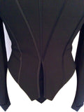 TEMPERLEY BLACK & SILK TRIM FITTED JACKET SIZE 8 - Whispers Dress Agency - Womens Suits & Tailoring - 4