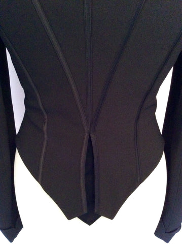 TEMPERLEY BLACK & SILK TRIM FITTED JACKET SIZE 8 - Whispers Dress Agency - Womens Suits & Tailoring - 4
