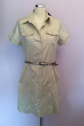 Brand New Marks & Spencer Autograph Beige Shirt Dress Size 14 - Whispers Dress Agency - Sold - 1