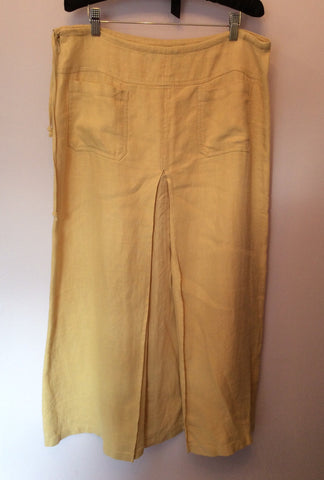 Max Mara Weekend Cream Linen Long Skirt Size 12 - Whispers Dress Agency - Sold - 2