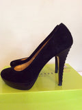 Ted Baker Black Suede Lace Up Back Heels Size 7/40 - Whispers Dress Agency - Sold - 3