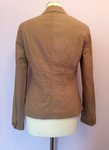 Betty Barclay Brown Pinstripe Jacket Size 10 - Whispers Dress Agency - Womens Coats & Jackets - 2