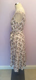 Laura Ashley White Floral Print Linen Dress Size 12 - Whispers Dress Agency - Womens Dresses - 2