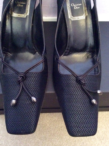 Christian Dior Black Slingback Heels Size 5.5 /38.5 - Whispers Dress Agency - Womens Heels - 3