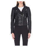 Reiss Black Soft Leather 'Topaz' Biker Jacket Size M - Whispers Dress Agency - Sold - 2
