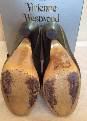 Vivienne Westwood Metalic Green Leather Strap Heels Size 4/37 - Whispers Dress Agency - Sold - 5