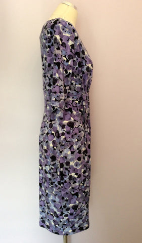 BRAND NEW CONNECTED APPAREL PURPLE PRINT DRESS SIZE 14 - Whispers Dress Agency - Sold - 2