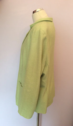 ARTIGIANO LIGHT GREEN WOOL BLEND JACKET SIZE 20 - Whispers Dress Agency - Womens Coats & Jackets - 2