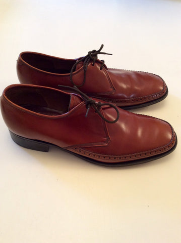 Smart Barker Brown Leather Lace Up Shoes Size 6.5E / 39.5 - Whispers Dress Agency - Mens Formal Shoes - 3