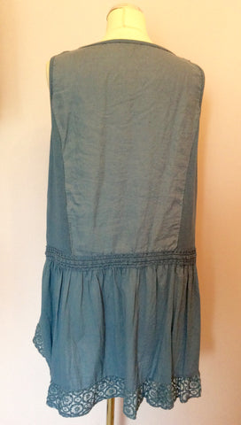 BRAND NEW MADE IN ITALY BLUE LINEN TUNIC TOP SIZE XL - Whispers Dress Agency - Womens Tops - 3