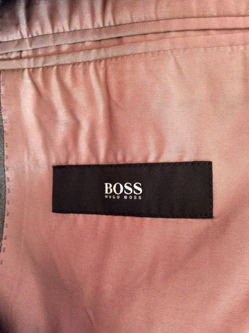 Hugo Boss Grey Pinstripe Wool Suit Size 44/ 38W/ 32L - Whispers Dress Agency - Sold - 4