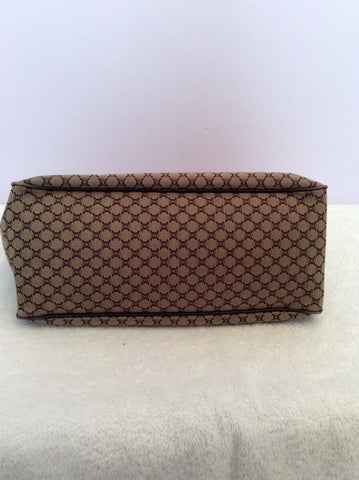 Celine Brown Fabric & Leather Handbag - Whispers Dress Agency - Sold - 6