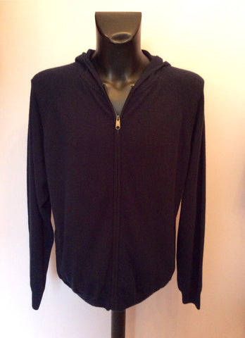 Brand New David Gandy For Autograph Dark Blue Cashmere Zip Up Hooded Cardigan Size XL - Whispers Dress Agency - Sold - 1
