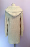 Benetton Cream Hooded Long Cardigan Size S - Whispers Dress Agency - Sold - 2