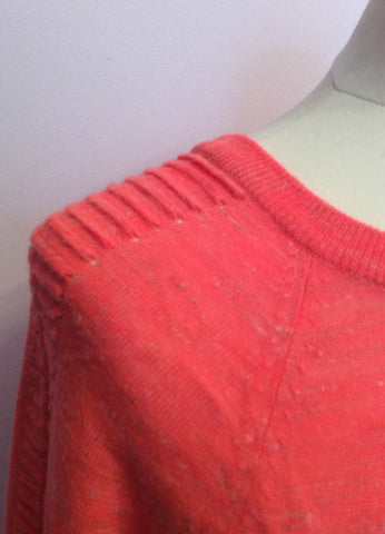 Whistles Neon Orange Fine Knit Jumper Size 10 - Whispers Dress Agency - Womens Knitwear - 2