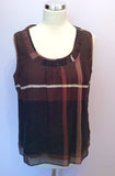 Nitya Terracotta, Brown & Black Cotton Top, Skirt & Jacket Suit Size 14/16 - Whispers Dress Agency - Sold - 4