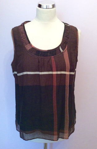 Nitya Terracotta, Brown & Black Cotton Top, Skirt & Jacket Suit Size 14/16 - Whispers Dress Agency - Sold - 4
