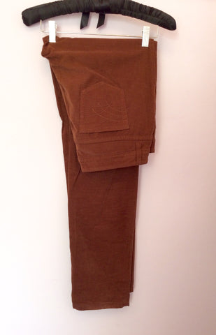 Oui Black Label Brown Fine Cord Sienna Jegging UK 14 - Whispers Dress Agency - Womens Trousers - 2