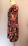 Monsoon Pink Print Pleated Short Sleeve Dress Size 14 - Whispers Dress Agency - Womens Dresses - 2