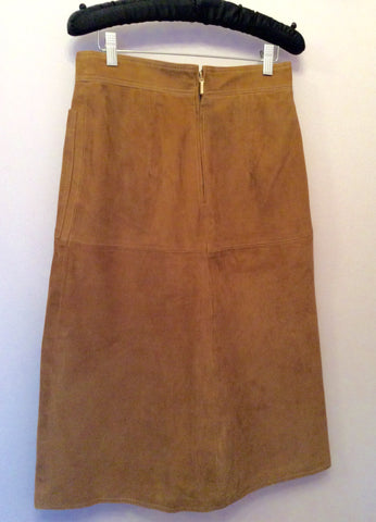 Brand New Marks & Spencer Autograph Tan Suede Skirt Size 10 - Whispers Dress Agency - Sold - 3