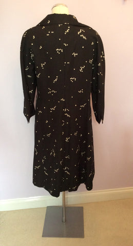 COAST BLACK & WHITE FLORAL PRINT OCCASION COAT SIZE 16 - Whispers Dress Agency - Womens Coats & Jackets - 3