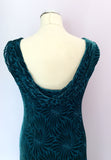 Country Casuals Kingfisher Green Beaded Trim Dress Size 14 - Whispers Dress Agency - Sold - 5