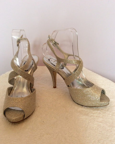 Brand New Debut Silver Sparkle Heeled Sandals Size 6/39 - Whispers Dress Agency - Sold - 1