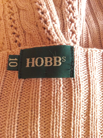 Hobbs Pink Cotton V Neck Twist Front Jumper Size 10 - Whispers Dress Agency - Sold - 3