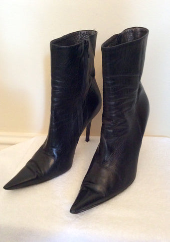 Daniel Black All Leather Heeled Ankle Boots Size 5/38 - Whispers Dress Agency - Sold - 2