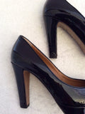 Hobbs Black Patent Leather Heels Size 6/39 - Whispers Dress Agency - Sold - 4