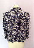 Hobbs Purple & Ivory Linen Print Jacket Size 14 - Whispers Dress Agency - Sold - 3