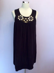 Whistles Black Silk Shift Mini Dress Size 14 - Whispers Dress Agency - Womens Dresses - 1