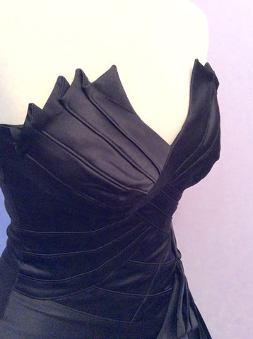 Karen Millen Black Strapless Cocktail Dress Size 8 - Whispers Dress Agency - Womens Dresses - 2
