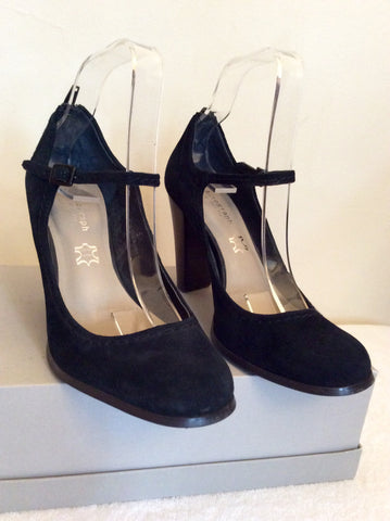 Marks & Spencer Autograph Black Suede Mary Jane Heels Size 5/38 Wider Fit - Whispers Dress Agency - Heels - 2