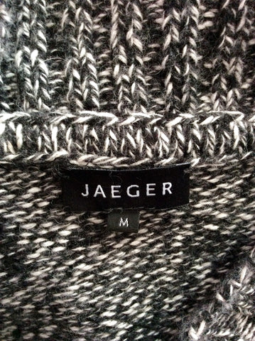 Jaeger Black & White Fleck Zip Up Cardigan Size M - Whispers Dress Agency - Sold - 3